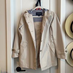 Lands End Tan Trench Coat/ Rain Coat